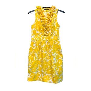 Yellow Floral Sleeveless Dress